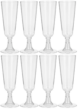 Kieliszki Plastikowe do Szampana, 150ml 8szt.