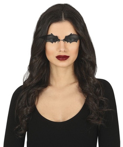 OKULARY Czarne NIETOPERZE Skrzydła Halloween