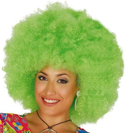 Peruka KLAUNA Zielone AFRO Loki DISCO Lata 80