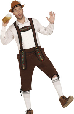 Kostium Strój Bawarczyk OKTOBERFEST Spodnie, L