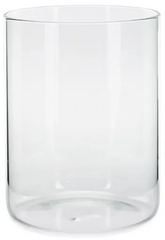 Szklany ŚWIECZNIK Wazon Tuba na Świecę, 13x17cm