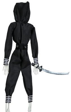 Dekoracja Wiszący Szkielet NINJA Halloween 45cm