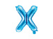 Balon foliowy Litera "X", 35cm, niebieski
