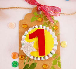 Zawieszki ze Sznureczkiem do Prezentów Krat 12szt.