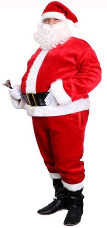 PROFESJONALNY Strój ŚWIĘTEGO MIKOŁAJA 8el. XL/XXL