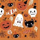 Serwetki HALLOWEEN Dynia Duch Pająk 33x33cm 20szt.