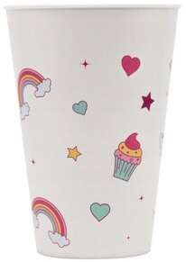Kubeczek Plastikowy Wielorazowy TĘCZA 400ml