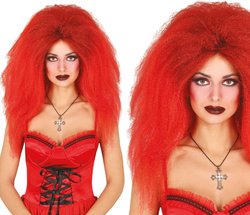 Peruka Wiedźmy Czarownicy CZERWONE WŁOSY Halloween