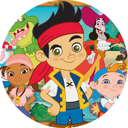 Opłatek tortowy 20 cm, Jake i Piraci 1 szt.