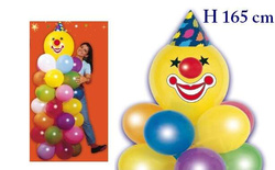 Dekoracja Balonowa Klaun, 165 cm, 1 kpl.