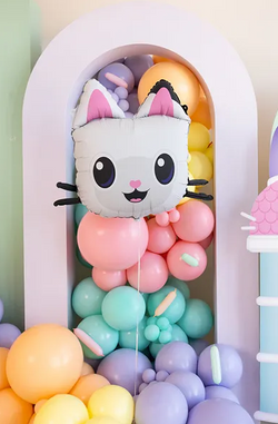 Balon Foliowy Koci Domek Gabi Kiciuś Panduś 65x57c