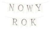 Baner NOWY ROK Srebrny, 1kpl.