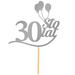 Topper na Tort 30 STO LAT Urodziny SREBRNY