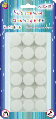 Koła Rzepowe Rzep Samoprzylepny 1,5 cm 36 par