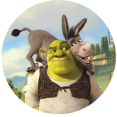 Opłatek tortowy 14 cm, Shrek 1 szt.