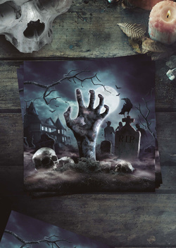 Serwetki Papierowe CMENTARZ Halloween 33x33cm 12sz