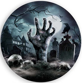 Talerzyki Papierowe CMENTARZ Halloween 23cm 6szt.
