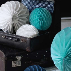 Kula Bibułowa Biały 40 cm, 1 szt.