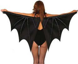SKRZYDŁA NIETOPERZA Czarne Wampir 170x80cm