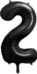 Balon foliowy Cyfra ''2'', 86cm, czarny