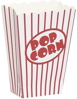 Pudełka Kubełek na POPCORN Urodziny Party 8szt.