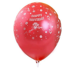 Balony z nadrukiem "HAPPY BIRTHDAY" mix - 1 szt.