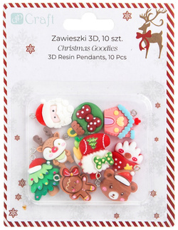 Zawieszki Polimerowe 3D Świąteczne Mix 10 szt.