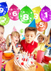 Balony odwrotny nadruk cyfra 7 SIEDEM, 5 szt