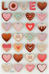 Naklejki Piankowe Serca Love Pączki Walentynki