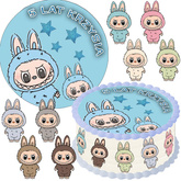 Zestaw Tortowy, Opłatek 20cm, Figurki, Labubu