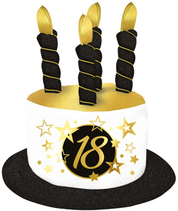 CZAPKA Urodzinowa Tort ze Świeczkami 18 URODZINY
