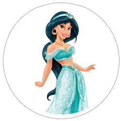 Opłatek tortowy 14 cm, Księżniczki Princess 1 szt.