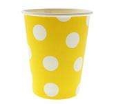 Kubeczki "Groszki żółte" 270ml, 6 szt.