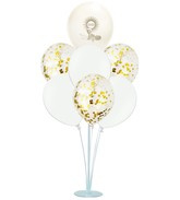 Stojak na balony i 7 balonów komunijnych