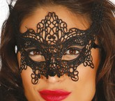 Maska Koronkowa Wenecka na Oczy Czarna Karnawał