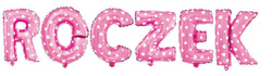 Zestaw balonów ROCZEK różowy