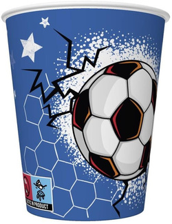 Kubeczki Papierowe PIŁKA NOŻNA Party 250ml 8szt.