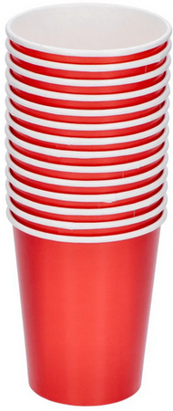Kubeczki Papierowe CZERWONE 250ml,14szt.