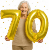 Zestaw Balonów Foliowych Liczba 70, złote, 100cm