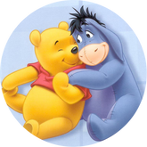 Opłatek tortowy 14 cm, Kubuś Puchatek 1 szt.