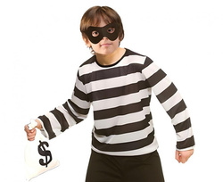 Kostium Strój Złodziej Rabuś Przestępca 110/120 cm