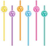 Słomki Papierowe Kolorowe Retro Disco Lata 80 6szt