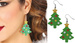 Kolczyki Wiszące Świąteczne CHOINKI 2szt.