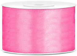 Tasiemka satynowa, różowa, 38mm/25m