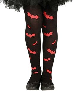 Rajstopy Dziecięce Czarne w Nietoperze 7-12 lat