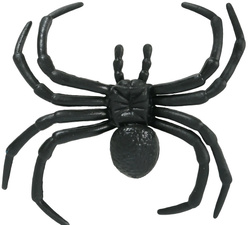 Dekoracje Zestaw Pająki Czarne Halloween 4szt 8cm