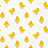 Serwetki Żółte KURCZACZKI Wielkanoc 33x33cm 20szt.