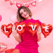 Balon Foliowy Girlanda LOVE Walentynki 101x27cm