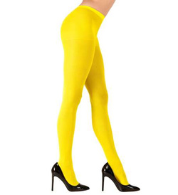 Rajstopy Neonowe ŻÓŁTE Lata 80 Disco 40 DEN uniwer