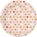 Talerzyki Papierowe Różowe w Serca 18cm 6szt.